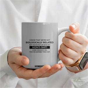 Funny Bonus Dad Gifts Coffee Mug Stepdad Fathers Day TB10 Print Your Wear