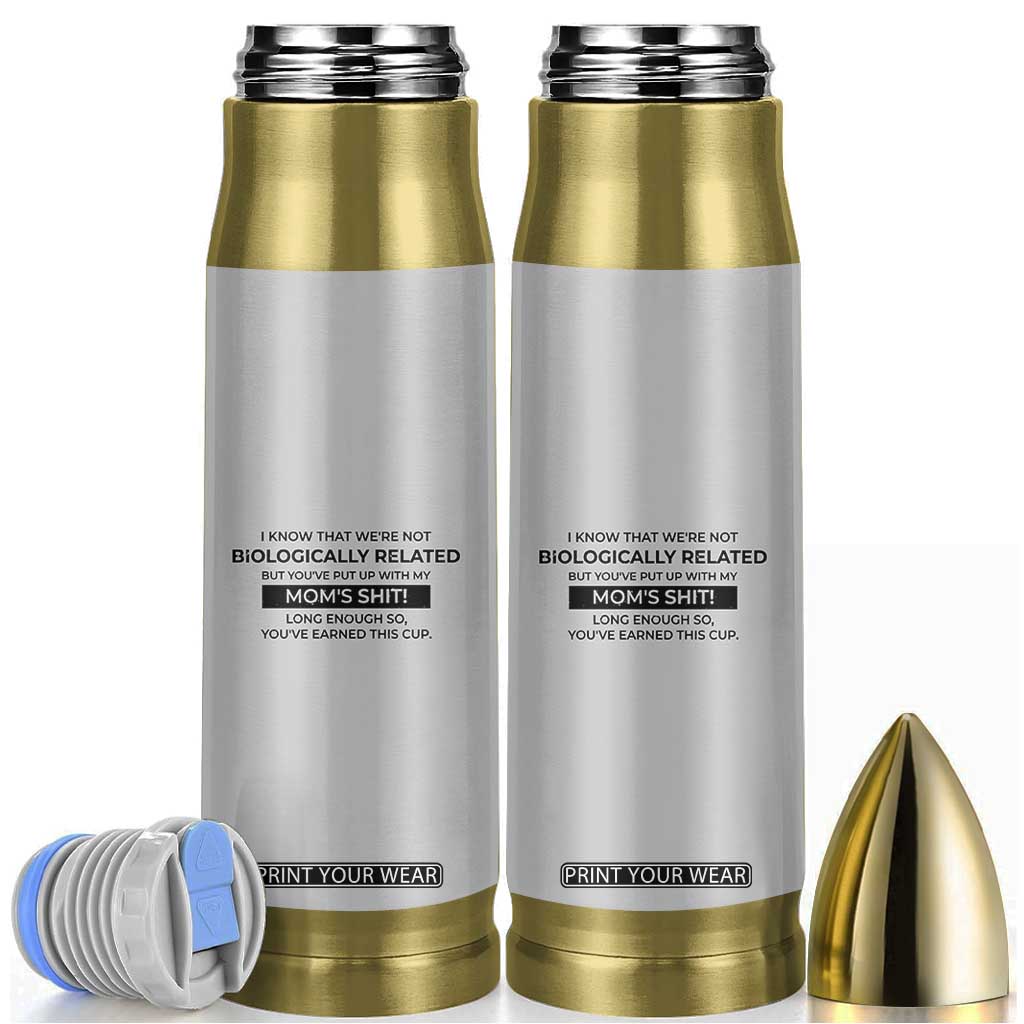 Funny Bonus Dad Gifts Bullet Tumbler Stepdad Fathers Day TB10 Grey Print Your Wear