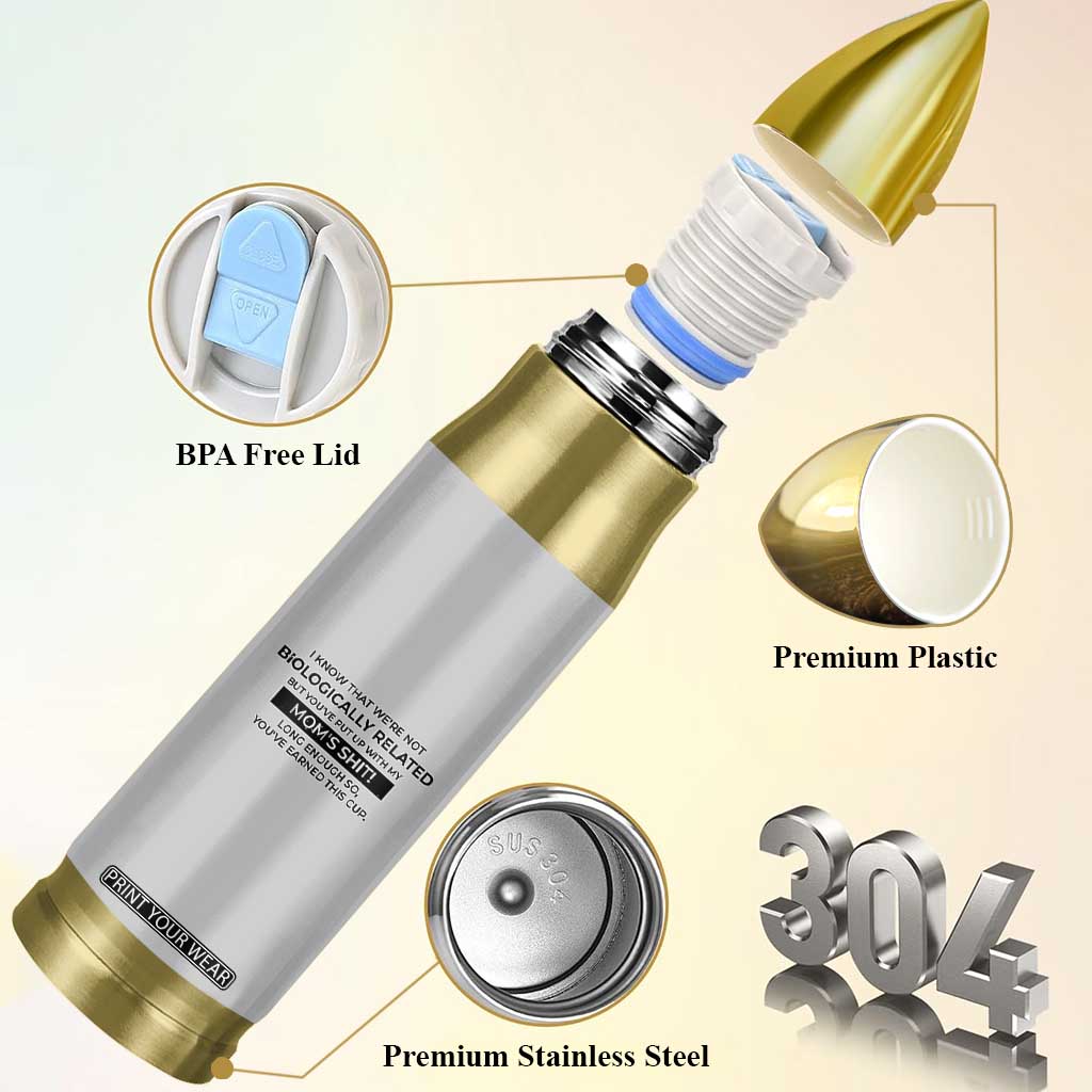 Funny Bonus Dad Gifts Bullet Tumbler Stepdad Fathers Day TB10 Print Your Wear