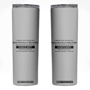 Funny Bonus Dad Gifts Skinny Tumbler Stepdad Fathers Day TB10 Grey Print Your Wear