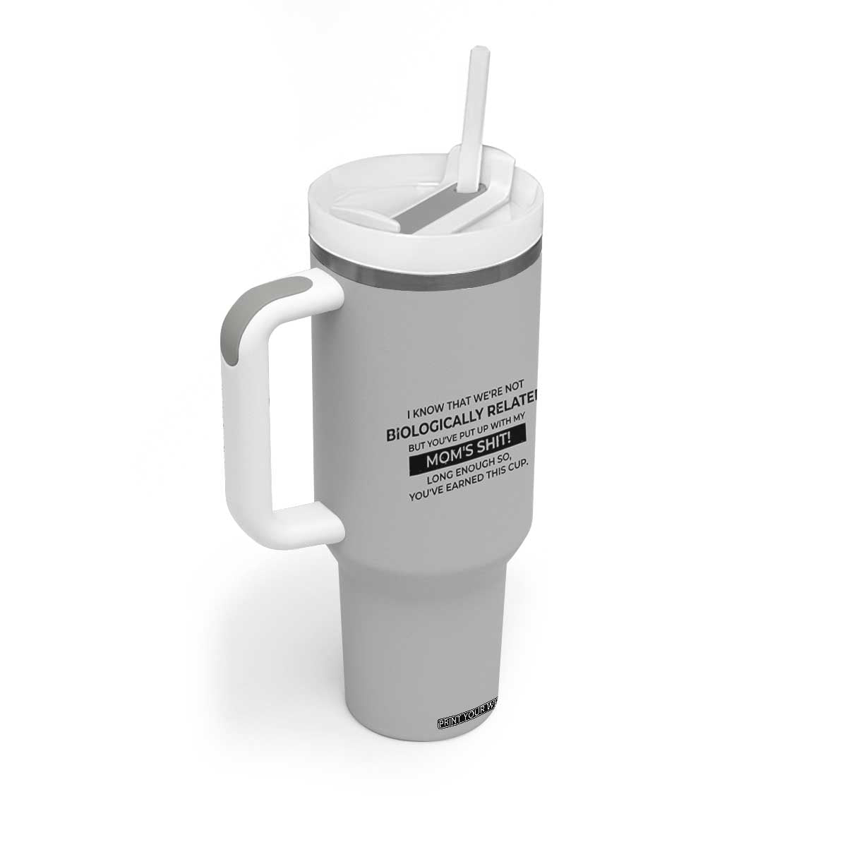 Funny Bonus Dad Gifts Tumbler With Handle Stepdad Fathers Day TB10 Print Your Wear