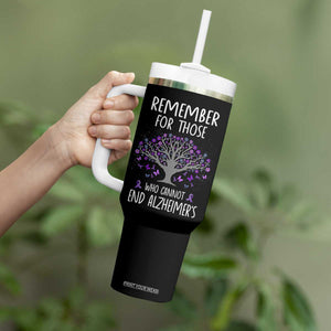 Alzheimer's Awareness Tumbler With Handle Remember For Those Who Cannot Support Alzheimer TB10 Print Your Wear