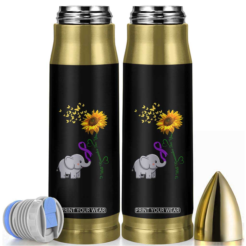 Alzheimer's Awareness Bullet Tumbler I Will Remember For You Support Alzheimer TB10 Black Print Your Wear