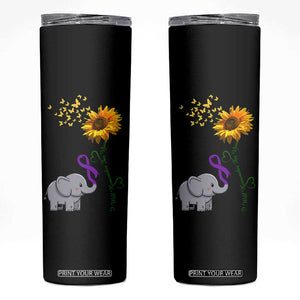 Alzheimer's Awareness Skinny Tumbler I Will Remember For You Support Alzheimer TB10 Black Print Your Wear