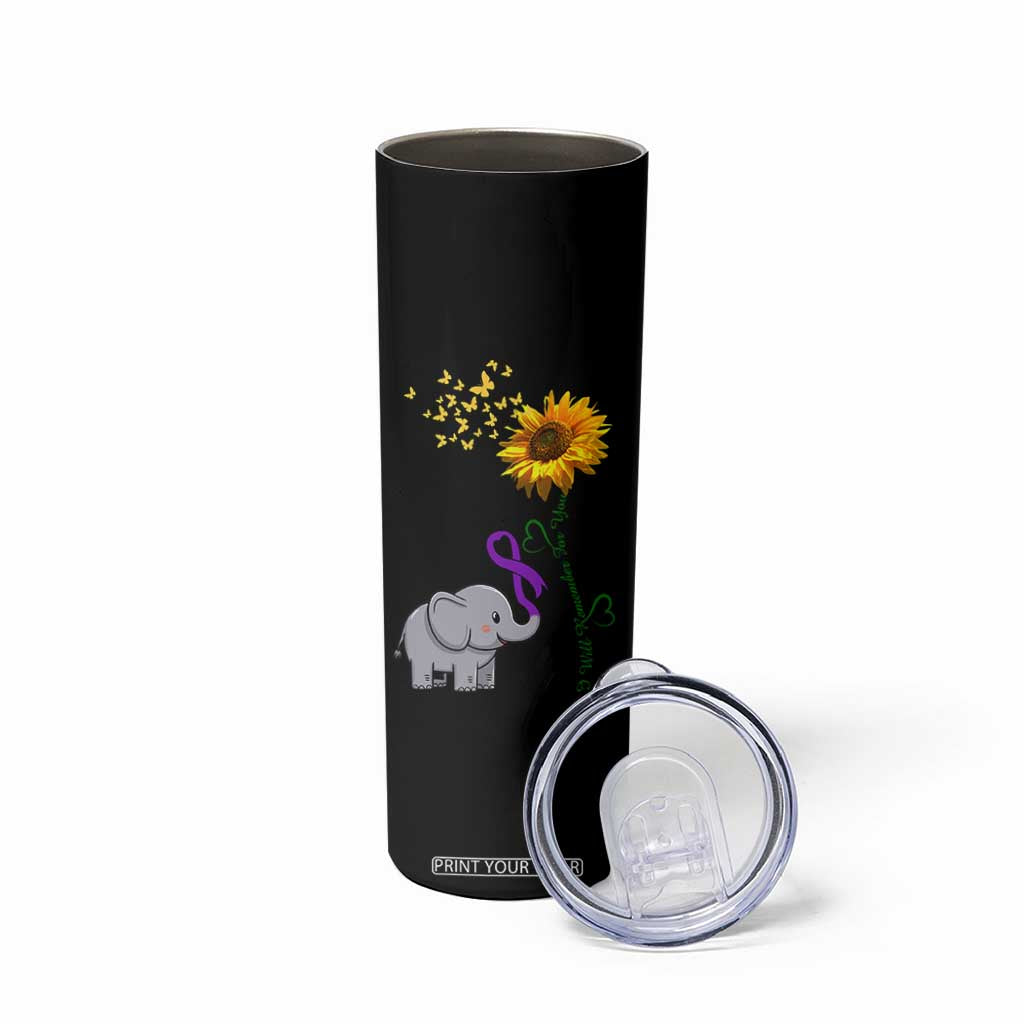 Alzheimer's Awareness Skinny Tumbler I Will Remember For You Support Alzheimer TB10 Print Your Wear