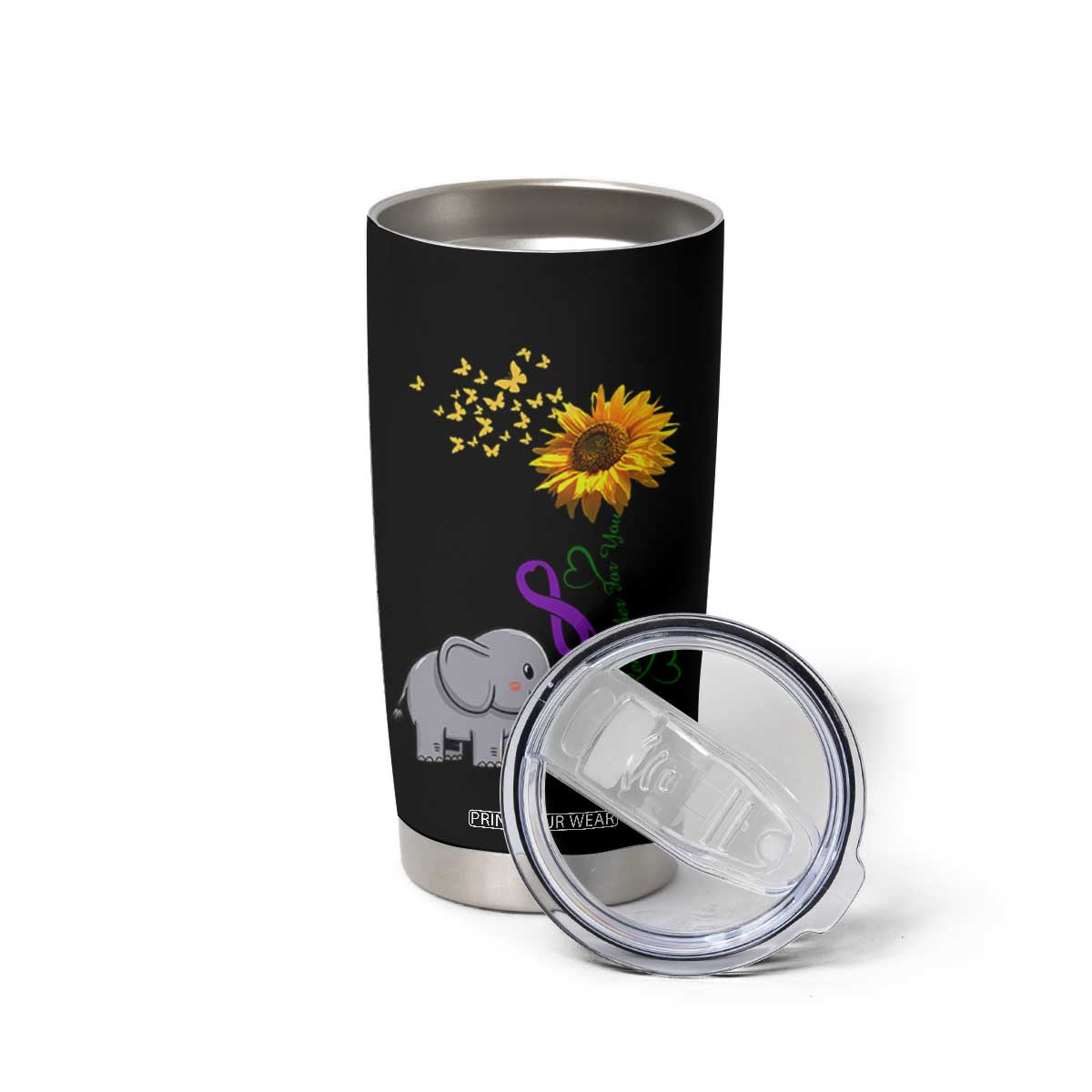 Alzheimer's Awareness Tumbler Cup I Will Remember For You Support Alzheimer TB10 Print Your Wear
