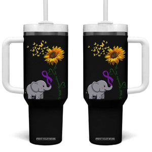 Alzheimer's Awareness Tumbler With Handle I Will Remember For You Support Alzheimer TB10 One Size: 40 oz Black Print Your Wear