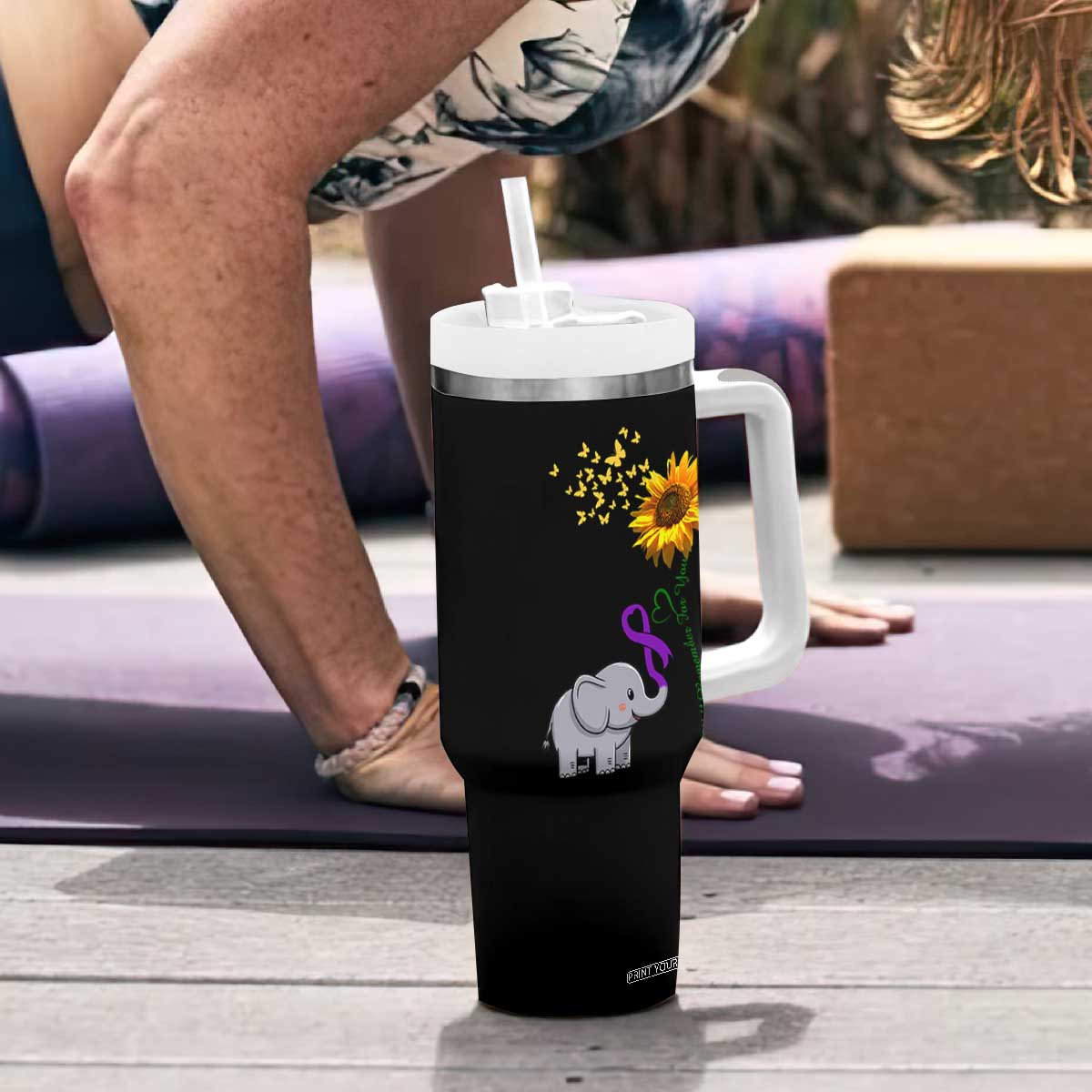 Alzheimer's Awareness Tumbler With Handle I Will Remember For You Support Alzheimer TB10 Print Your Wear