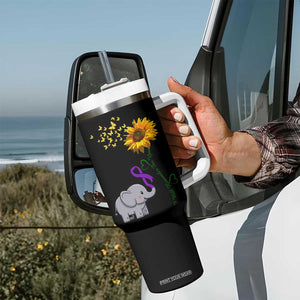 Alzheimer's Awareness Tumbler With Handle I Will Remember For You Support Alzheimer TB10 Print Your Wear