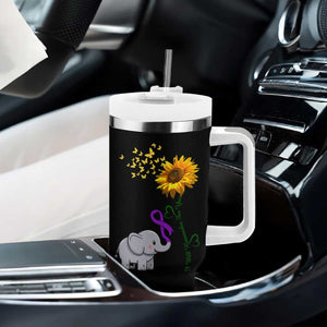 Alzheimer's Awareness Tumbler With Handle I Will Remember For You Support Alzheimer TB10 Print Your Wear