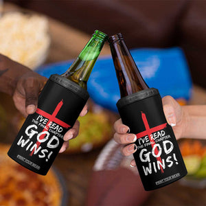 Christian Gifts 4 in 1 Can Cooler Tumbler I've Read The Final Chapter God Wins Faith Cross TB10 Print Your Wear