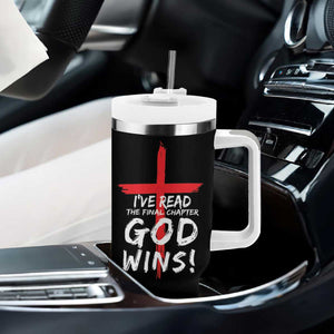 Christian Gifts Tumbler With Handle I've Read The Final Chapter God Wins Faith Cross TB10 Print Your Wear