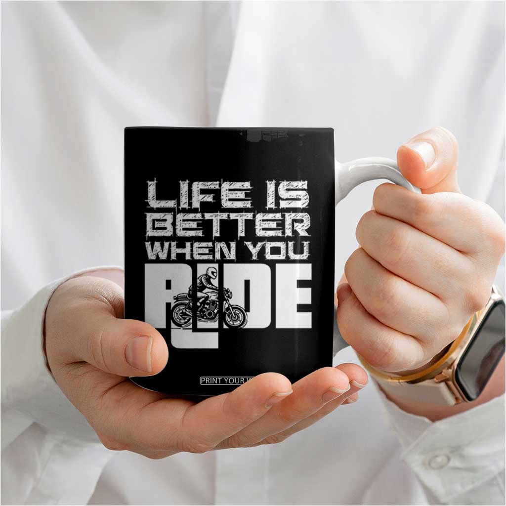 Funny Motorcycle Coffee Mug Bike Motorcyclist Motorcycle Rider Biker Club TB10 Print Your Wear