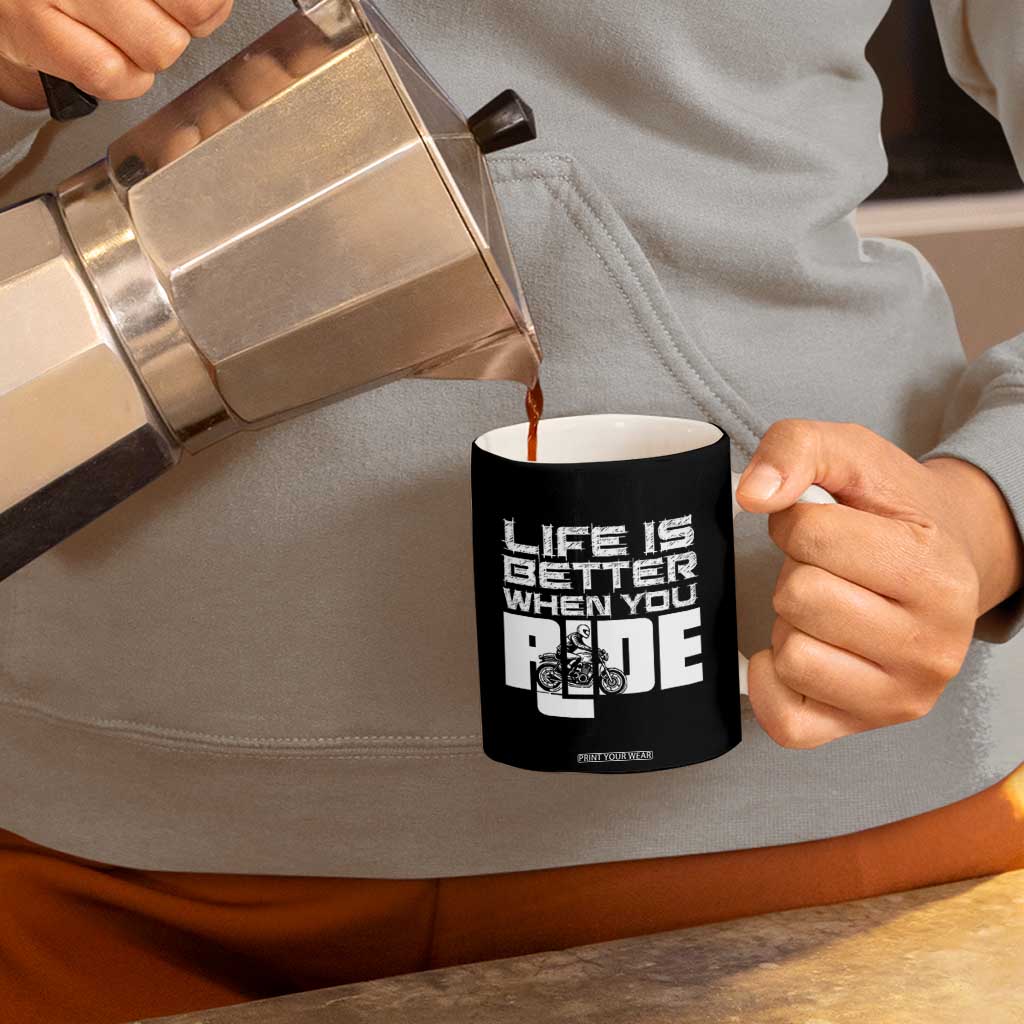 Funny Motorcycle Coffee Mug Bike Motorcyclist Motorcycle Rider Biker Club TB10 Print Your Wear
