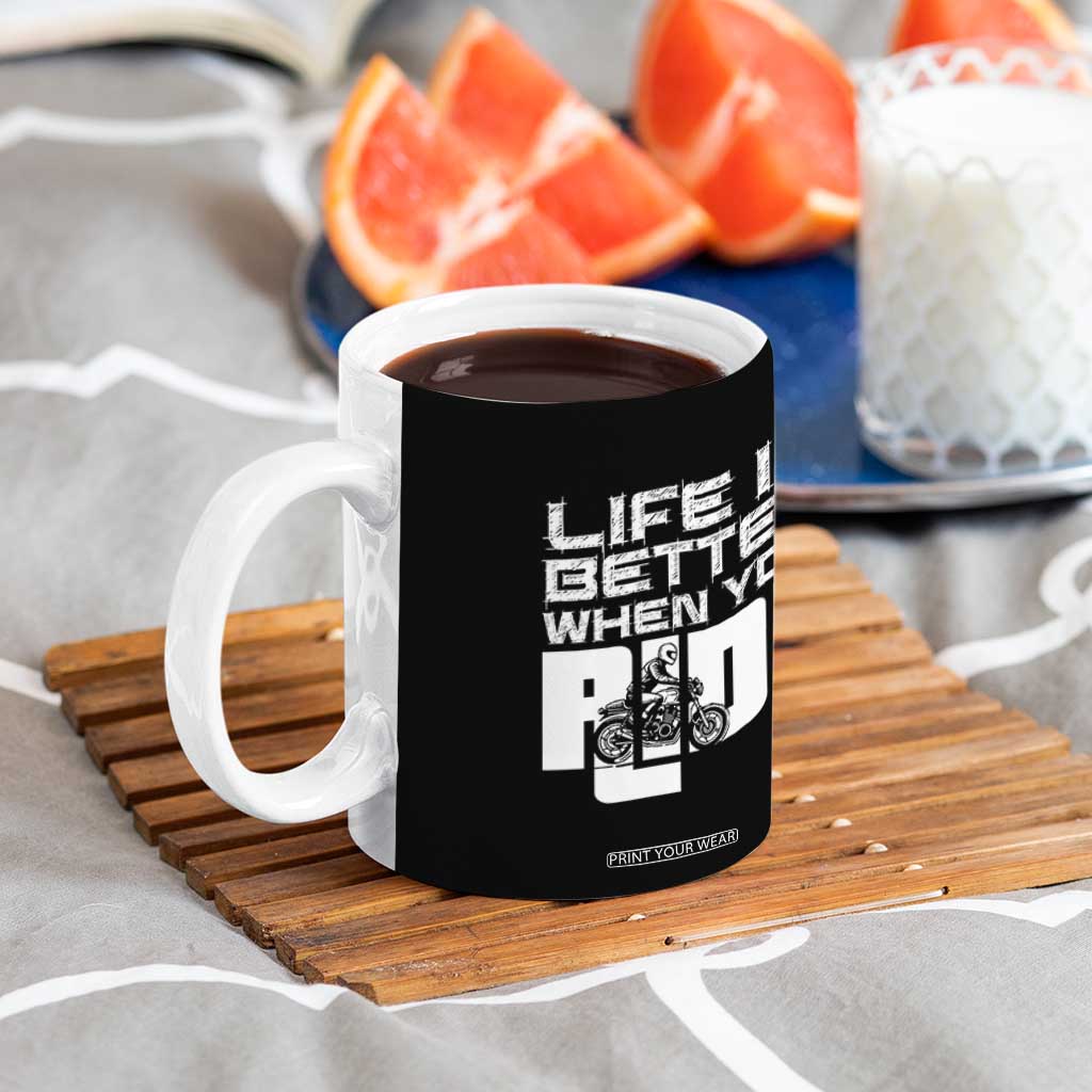 Funny Motorcycle Coffee Mug Bike Motorcyclist Motorcycle Rider Biker Club TB10 Print Your Wear