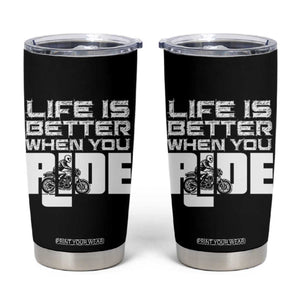Funny Motorcycle Tumbler Cup Bike Motorcyclist Motorcycle Rider Biker Club TB10 Black Print Your Wear
