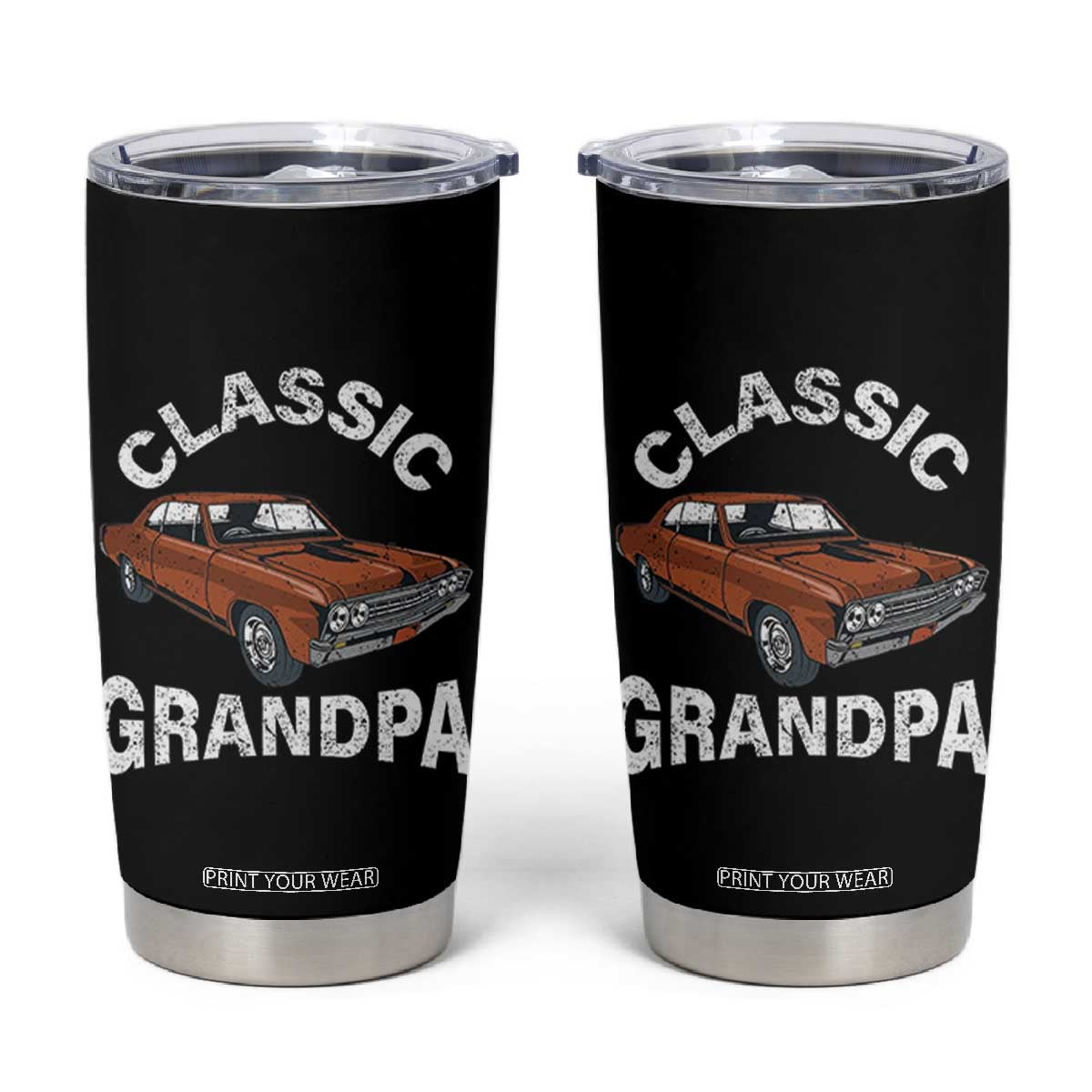 Funny Grandpa Classic Car Tumbler Cup TB10 Black Print Your Wear