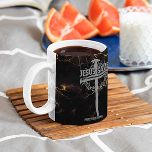 Christian Faith Over Fear Coffee Mug Religious Jesus Saves Cross US Flag Prayer Patriotic TB10 Print Your Wear