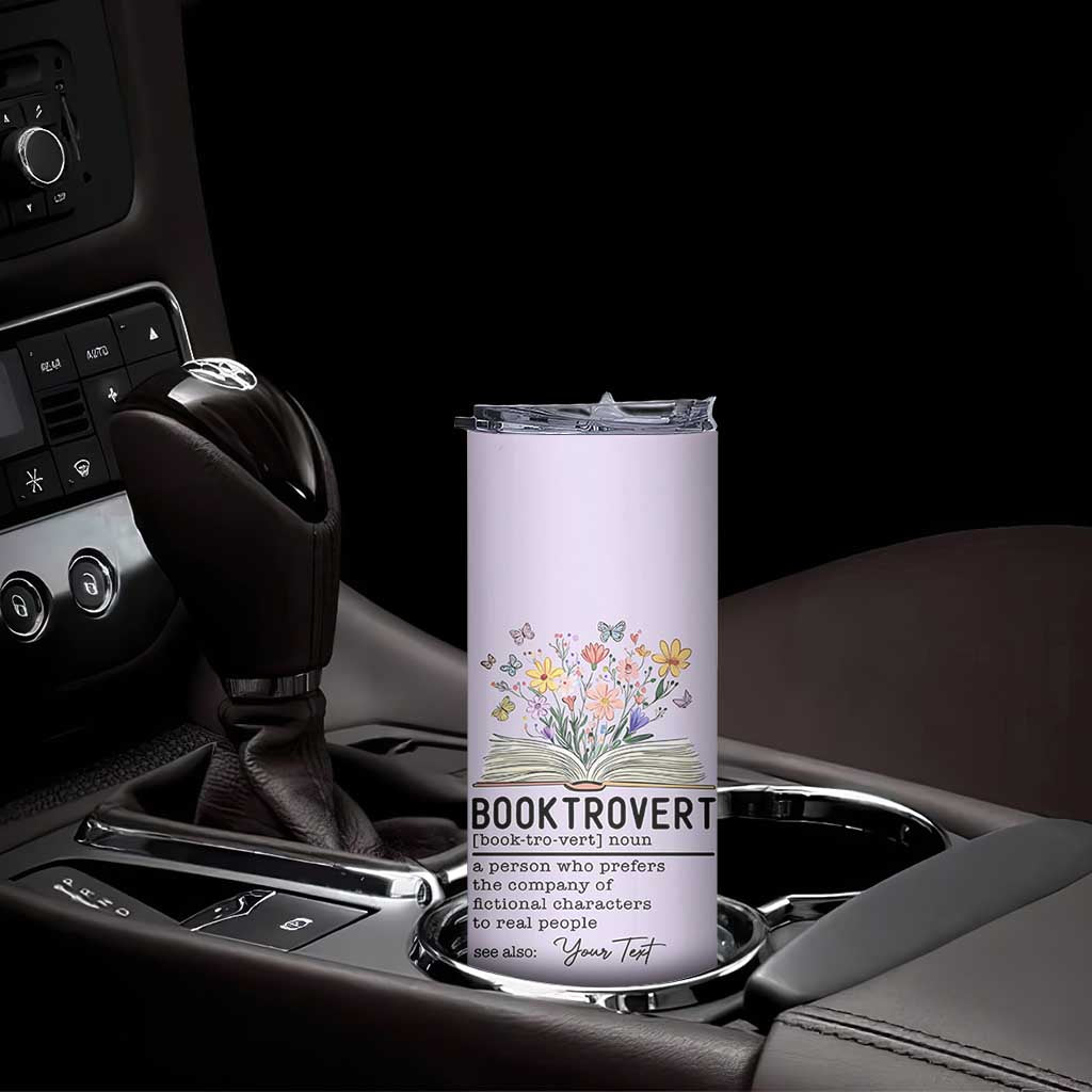 Personalized Booktrovert Skinny Tumbler Custom Name Funny Book Lovers Gifts For Women TB10 Print Your Wear