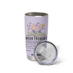 Personalized Booktrovert Tumbler Cup Custom Name Funny Book Lovers Gifts For Women TB10 Print Your Wear