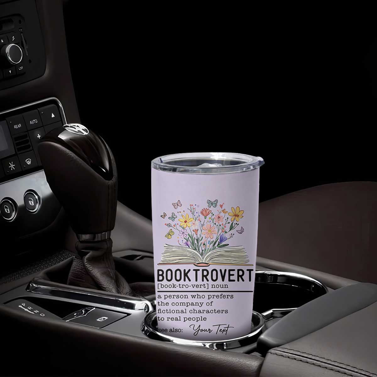 Personalized Booktrovert Tumbler Cup Custom Name Funny Book Lovers Gifts For Women TB10 Print Your Wear