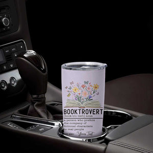 Personalized Booktrovert Tumbler Cup Custom Name Funny Book Lovers Gifts For Women TB10 Print Your Wear