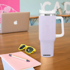 Personalized Booktrovert Tumbler With Handle Custom Name Funny Book Lovers Gifts For Women TB10 Print Your Wear
