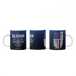 Christian Gifts for Men Coffee Mug Religious Cross US Flag Prayer Patriotic TB10 Print Your Wear