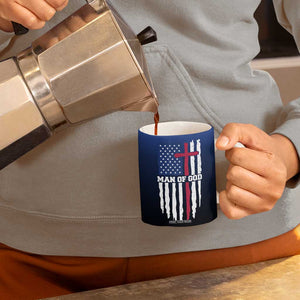 Christian Gifts for Men Coffee Mug Religious Cross US Flag Prayer Patriotic TB10 Print Your Wear