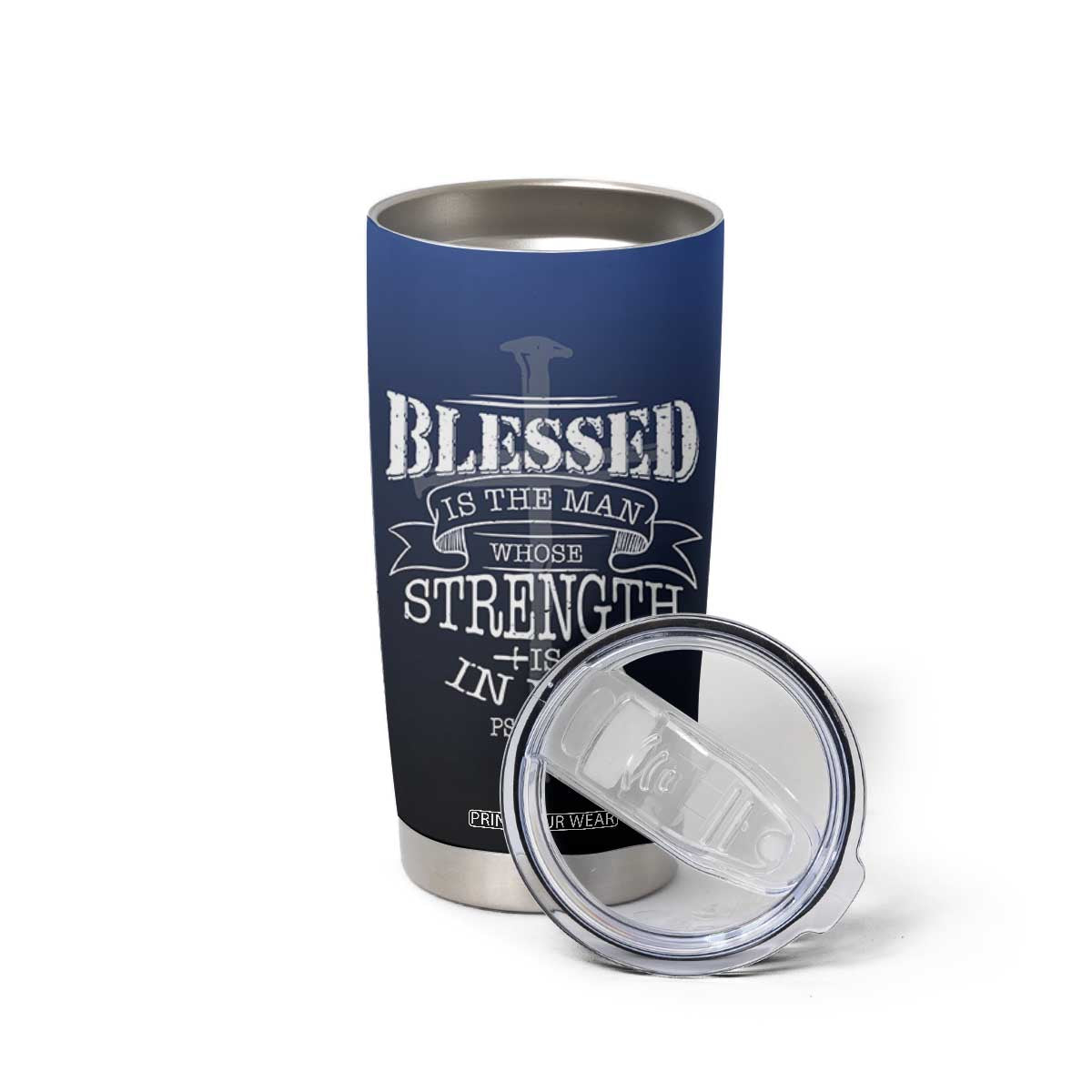 Christian Gifts for Men Tumbler Cup Religious Cross US Flag Prayer Patriotic TB10 Print Your Wear