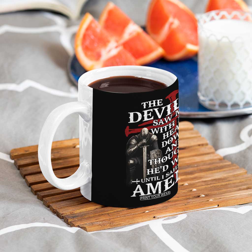 Christian Gifts for Men Coffee Mug Jesus Is My Savior Catholic Cross US Flag Prayer Patriotic TB10 Print Your Wear
