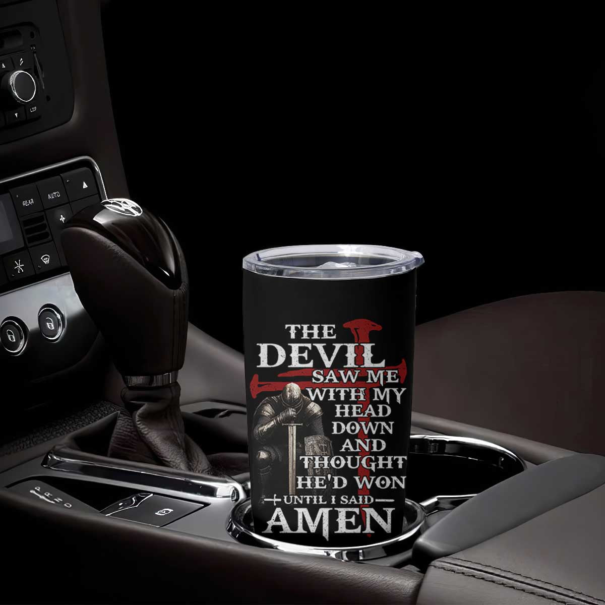 Christian Gifts for Men Tumbler Cup Jesus Is My Savior Catholic Cross US Flag Prayer Patriotic TB10 Print Your Wear