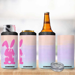 Personalized Rabbit 4 in 1 Can Cooler Tumbler Custom Name Bunny Lovers Cute Easter Spring Gift for Women TB10 Print Your Wear
