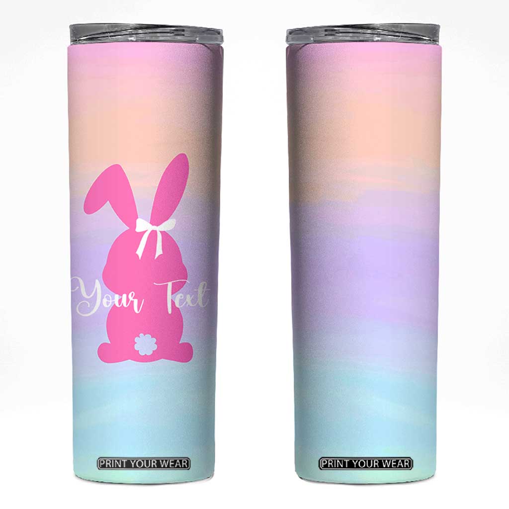 Personalized Rabbit Skinny Tumbler Custom Name Bunny Lovers Cute Easter Spring Gift for Women