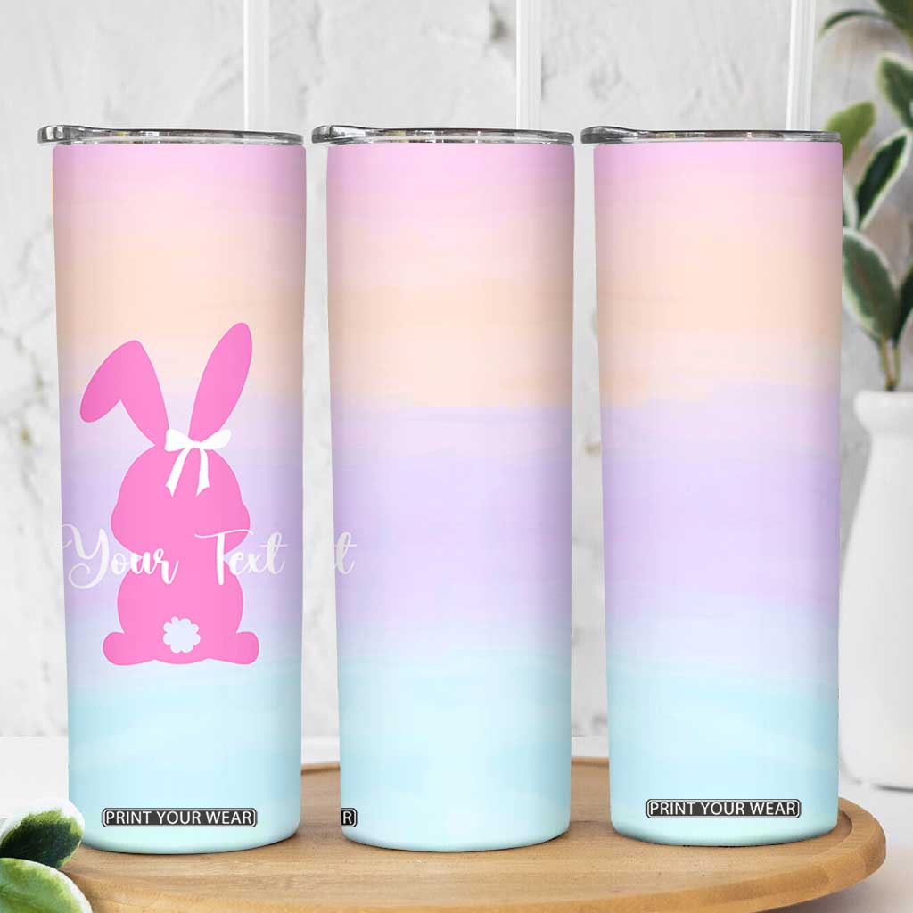 Personalized Rabbit Skinny Tumbler Custom Name Bunny Lovers Cute Easter Spring Gift for Women TB10 Print Your Wear