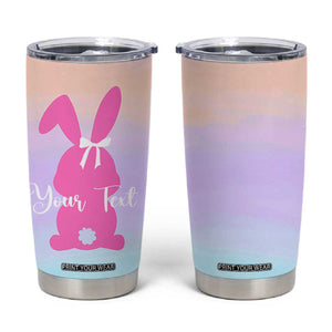 Personalized Rabbit Tumbler Cup Custom Name Bunny Lovers Cute Easter Spring Gift for Women TB10 Ombre Print Your Wear