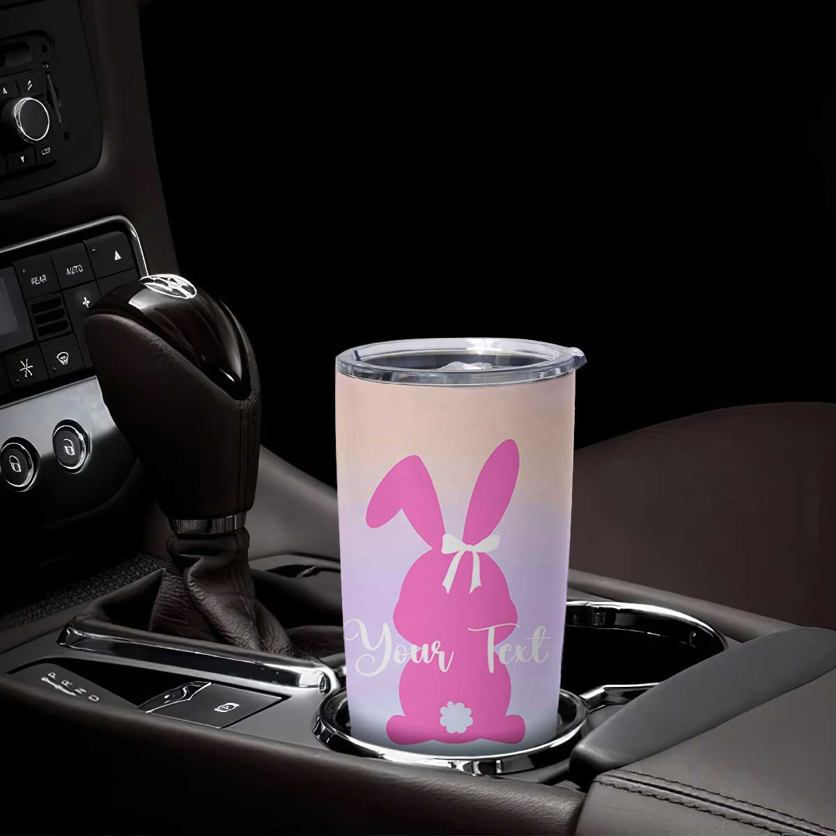 Personalized Rabbit Tumbler Cup Custom Name Bunny Lovers Cute Easter Spring Gift for Women TB10 Print Your Wear