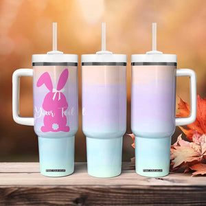 Personalized Rabbit Tumbler With Handle Custom Name Bunny Lovers Cute Easter Spring Gift for Women TB10 Print Your Wear