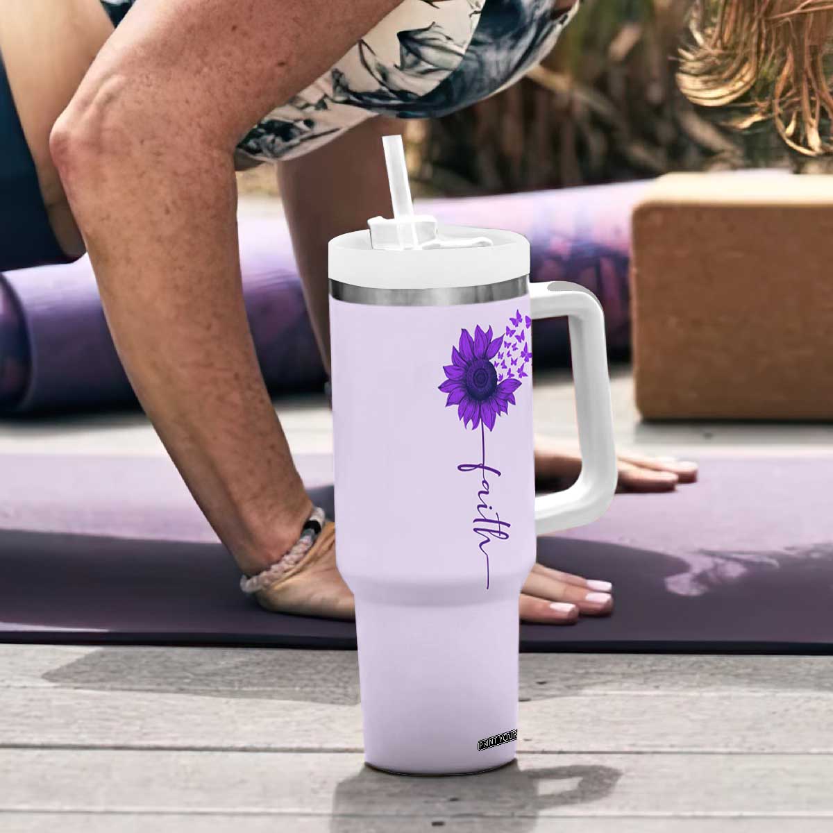 Christian Gifts for Women Faith Tumbler With Handle Inspirational Religious Bible Gift for Her TB10 Print Your Wear