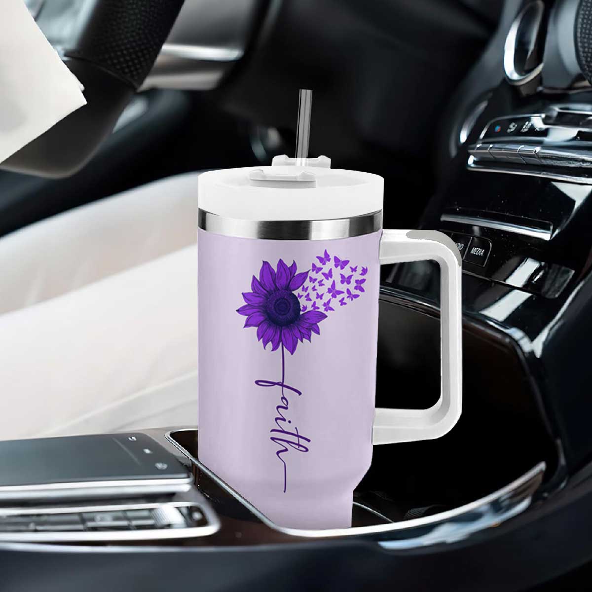 Christian Gifts for Women Faith Tumbler With Handle Inspirational Religious Bible Gift for Her TB10 Print Your Wear
