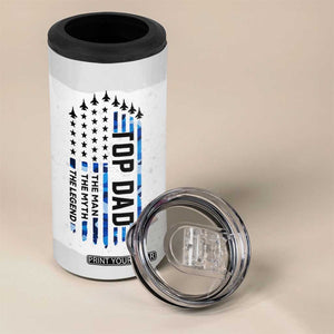 Fathers Day Dad Gifts 4 in 1 Can Cooler Tumbler From Daughter Son Dad Birthday Gift Camo US Flag TB10 Print Your Wear