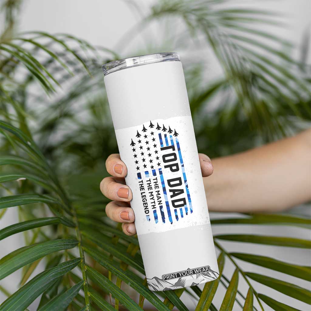 Fathers Day Dad Gifts Skinny Tumbler From Daughter Son Dad Birthday Gift Camo US Flag TB10 Print Your Wear