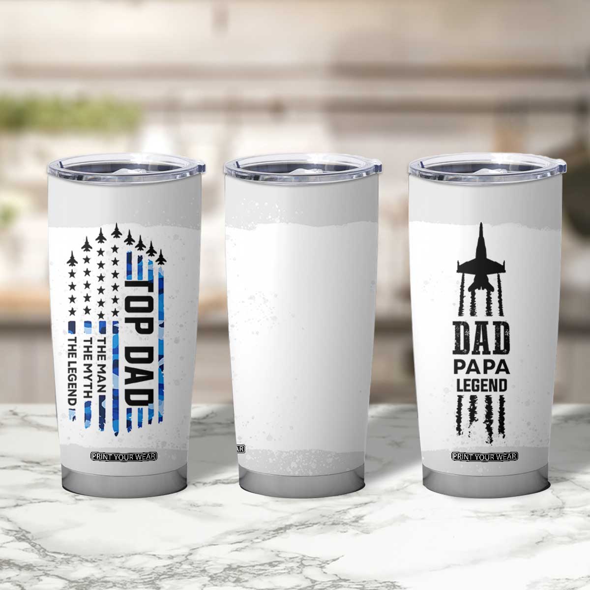 Fathers Day Dad Gifts Tumbler Cup From Daughter Son Dad Birthday Gift Camo US Flag TB10 Print Your Wear