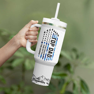 Fathers Day Dad Gifts Tumbler With Handle From Daughter Son Dad Birthday Gift Camo US Flag TB10 Print Your Wear