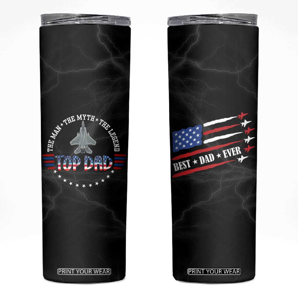 Christmas Gifts for Dad Skinny Tumbler Best Dad Ever The Man The Myth The Legend TB10 Black Print Your Wear