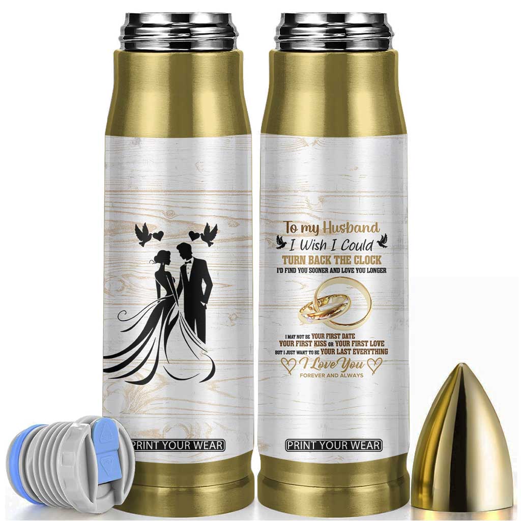 Gifts For Husband From Wife Bullet Tumbler To My Husband I Love You Wedding Anniversary Gift TB10 Beige Print Your Wear