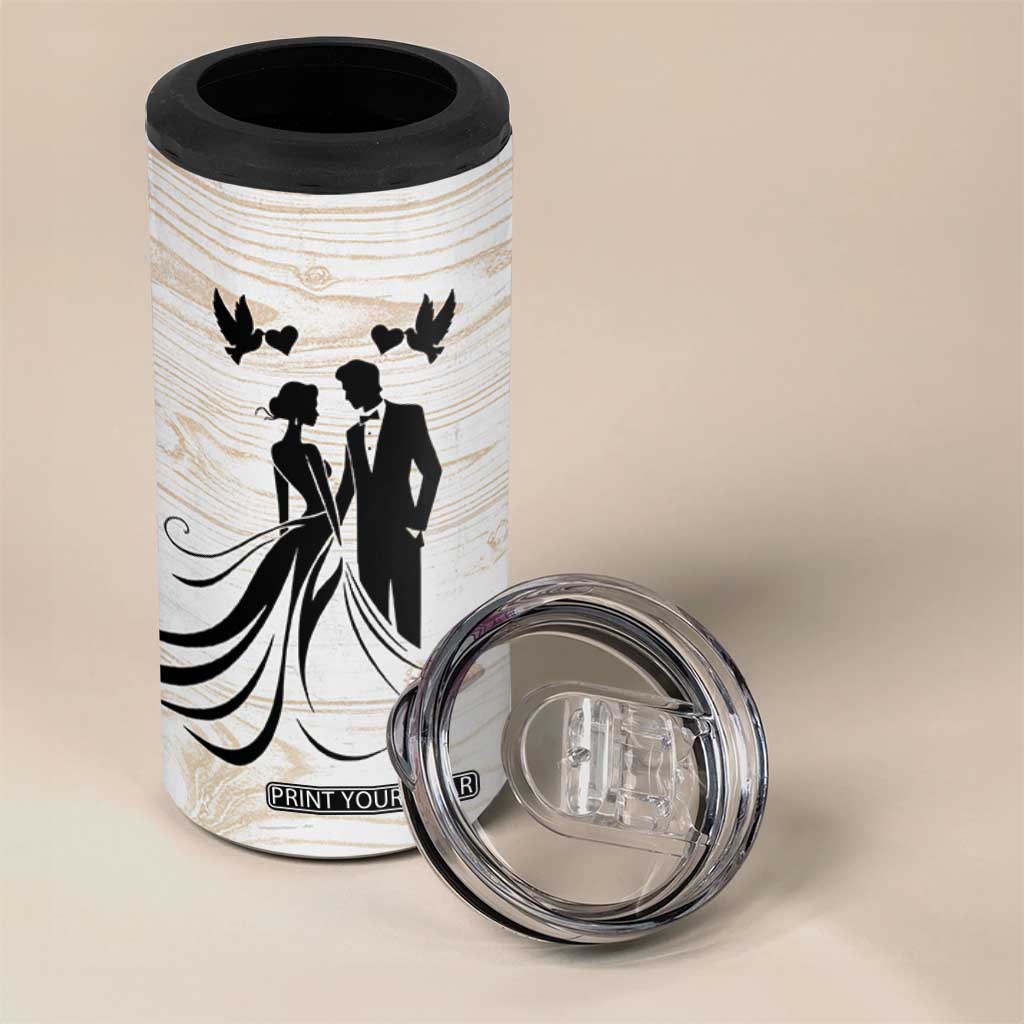 Gifts For Husband From Wife 4 in 1 Can Cooler Tumbler To My Husband I Love You Wedding Anniversary Gift TB10 Print Your Wear