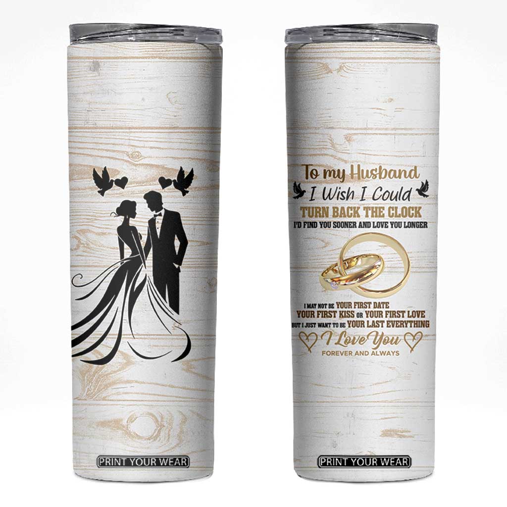 Gifts For Husband From Wife Skinny Tumbler To My Husband I Love You Wedding Anniversary Gift TB10 Beige Print Your Wear