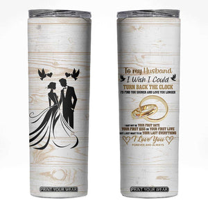 Gifts For Husband From Wife Skinny Tumbler To My Husband I Love You Wedding Anniversary Gift TB10 Beige Print Your Wear