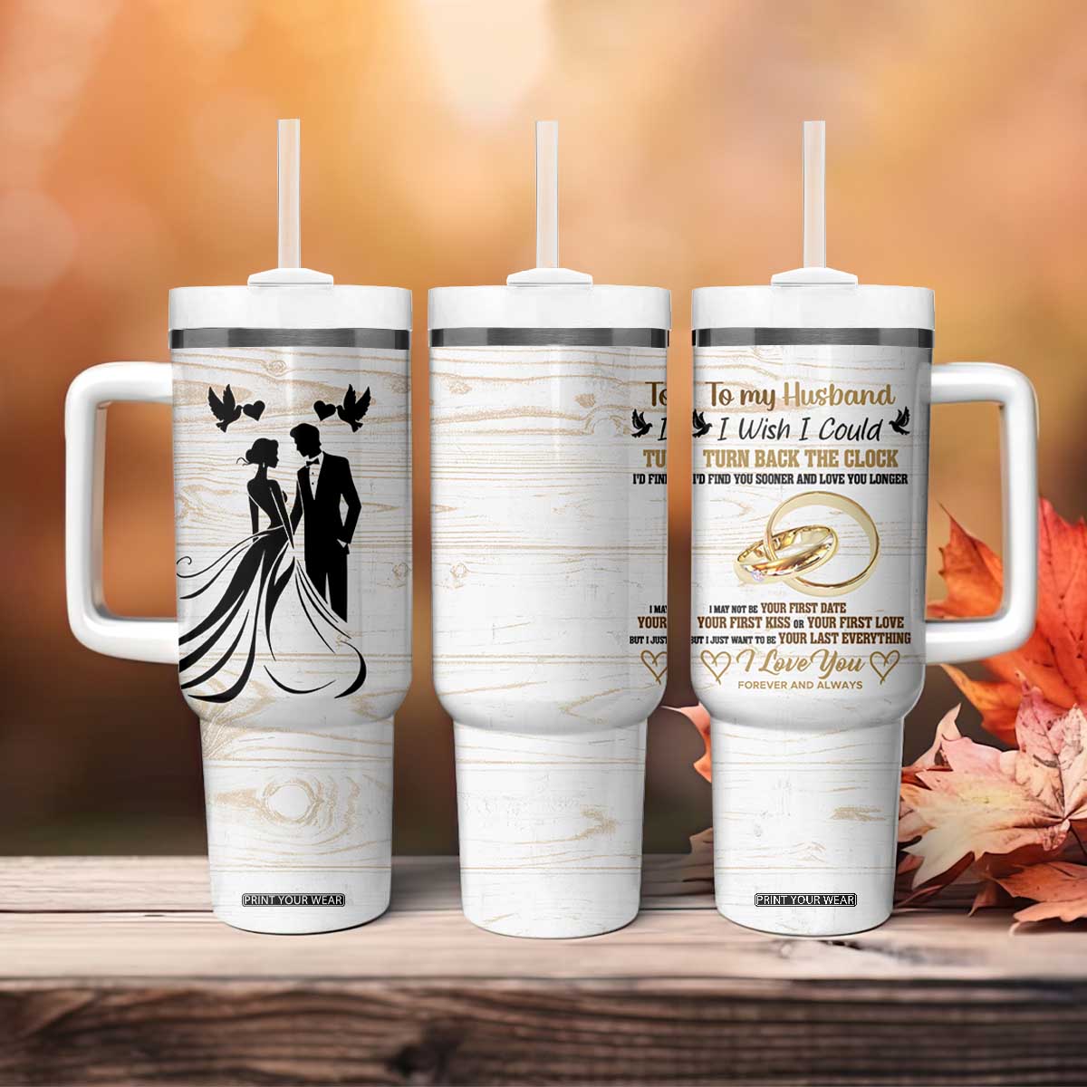 Gifts For Husband From Wife Tumbler With Handle To My Husband I Love You Wedding Anniversary Gift TB10 Print Your Wear